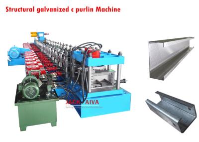 Rolo de aço do Purlin de C que forma a máquina, purlin de aço galvanizado estrutural do canal c de c