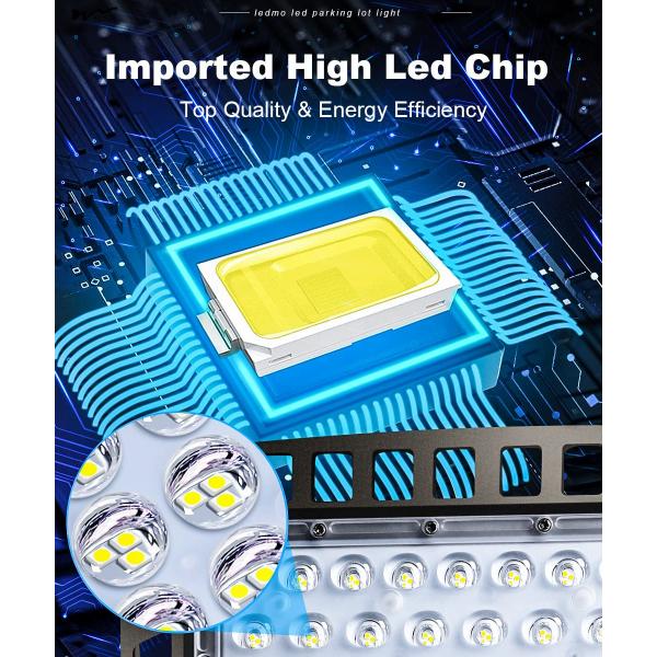 Luz de aparcamiento LED exterior con brazo ajustable y sensor fotoeléctrico IP65 Luz de seguridad contra inundaciones en la calle