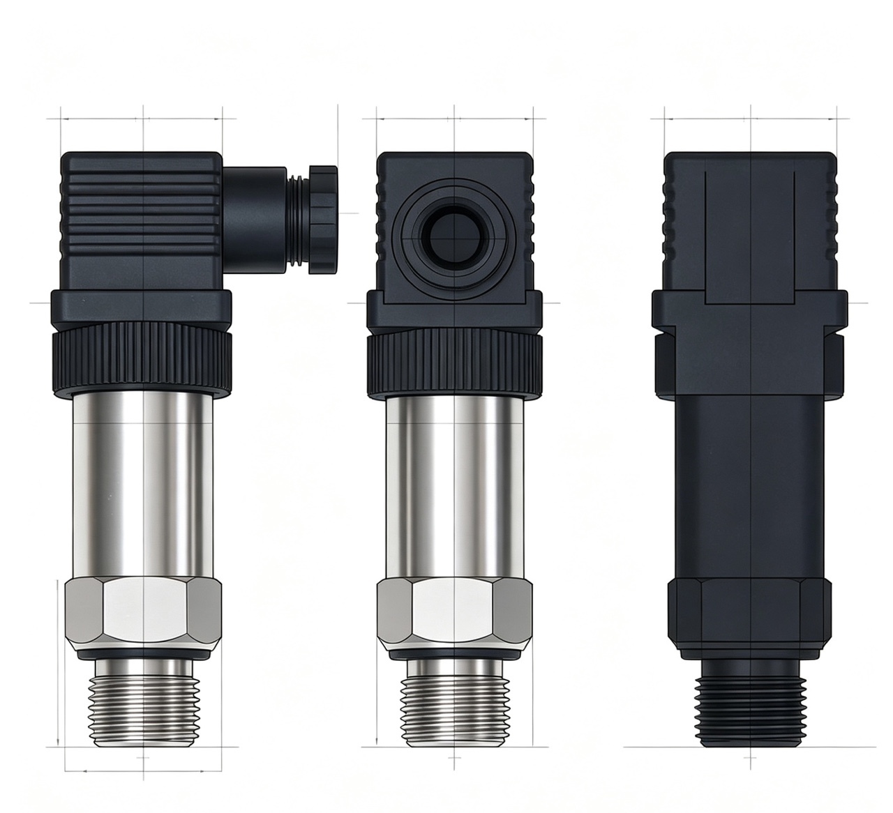 FD80D  Industrial Compact Pressure Transmitter - 4-20mA Output, Stainless Steel Wetted Parts