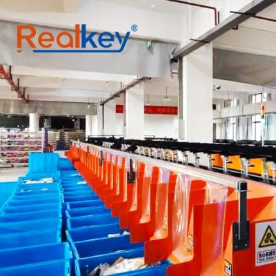 Reliable Tilt Tray Conveyor Warehouse Sorter Low Energy Consumption 7200-10800p/H Capacity