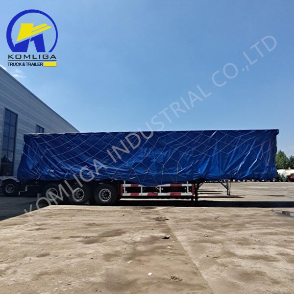 Customized Request 3 Axles Rear Hydraulic Dump Truck Tipping Semi Trailer for Russia