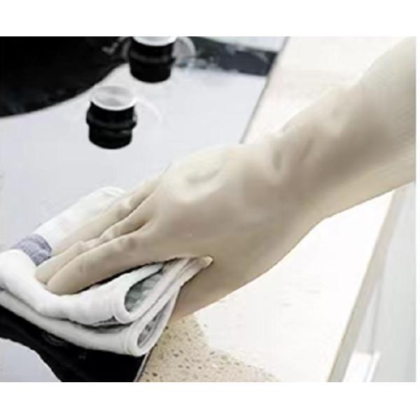 13 Inches Nitrile Dishwashing Gloves 15 Mil Unflock Lining Kitchen Cleaning Gloves