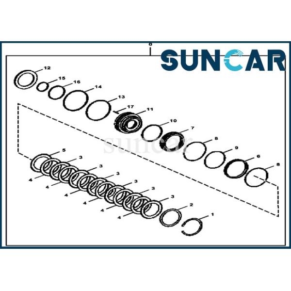 DEERE Gasket 0501319957 Rear Axle Clutch Pack/ Plates  Fits Excavator 220DW 190GW