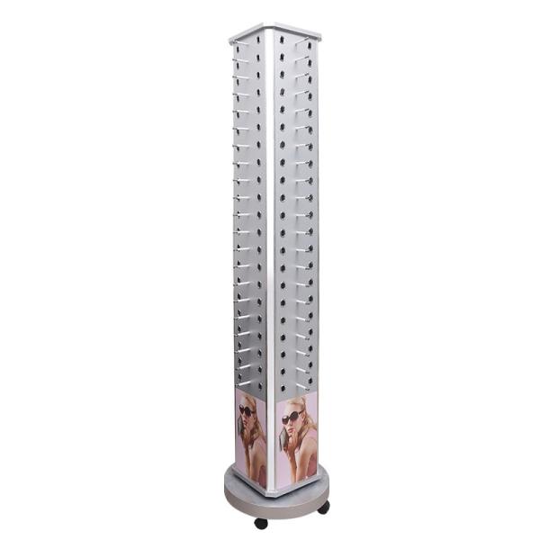 4 Sided Custom Display Stands 1740mm 84 Pairs Floor Standing Sunglasses Display