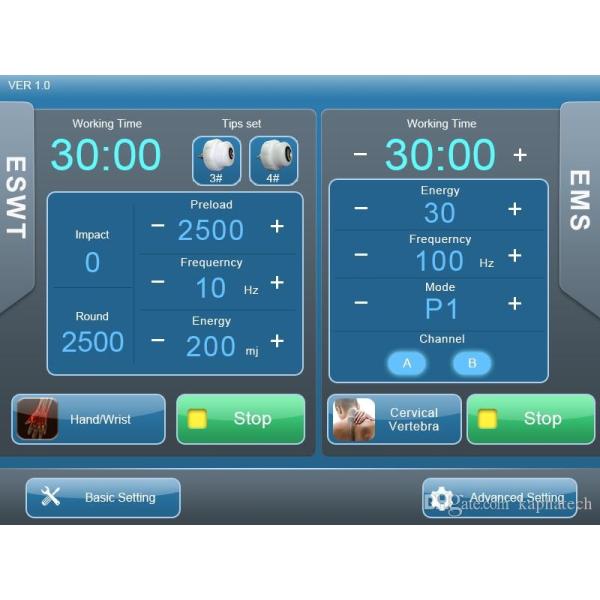 EMS Shockwave Therapy  5MJ Pain Treatment Machine
