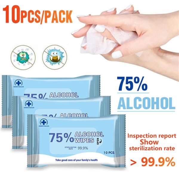 Antibacterial 75% Alcohol Cotton Pad Alcohol Cleaning Wet Wipes for Facial Hand