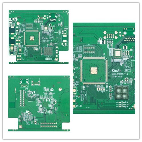 PCB поворота зеленой маски припоя быстрый всходит на борт управления 1.2mm 5mil импеданса BGA