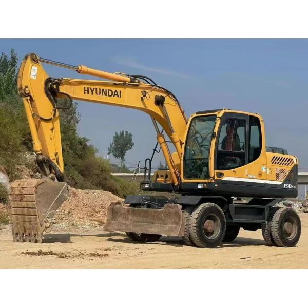 Hyundai R150W-9 Used Wheel Excavator 2015 High Precision For Building