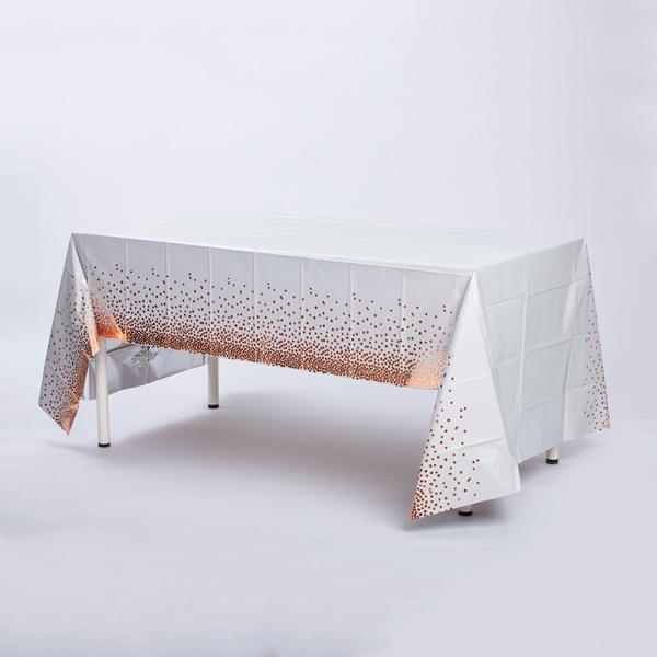 Oilproof Disposable Party Tablecloth 4ft 6ft White Disposable Table Covers