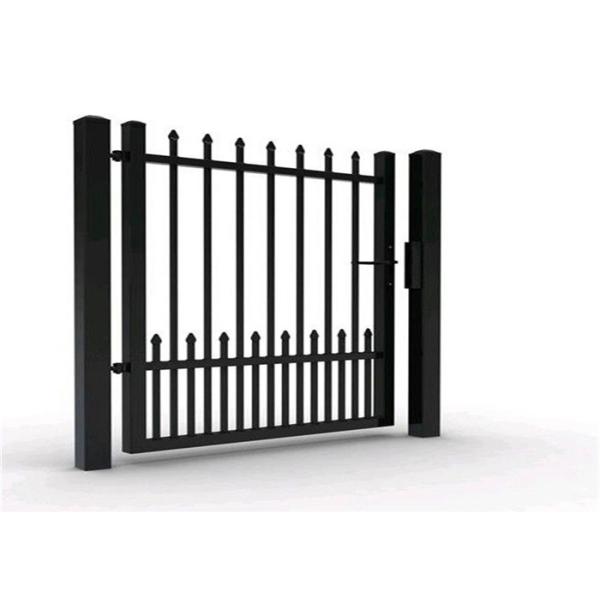 Matting Black Powder Coated Steel Fence 6ft 7ft 8ft custom made