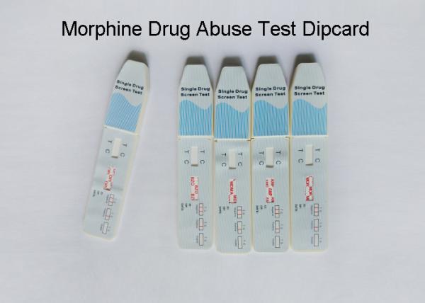 Morphine Drug Abuse Test Kit Gold Colloidal 4mm Dipcard Accurate Test Result