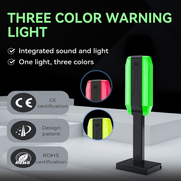 Luz de torre de baliza con ángulo de haz de 360°, CC 24V, pantalla de PC, alarma para aplicaciones de seguridad