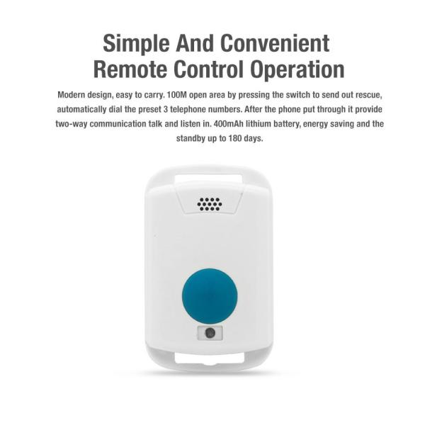 Elderly Medical Alert System Easy to operate with 1 Help Button