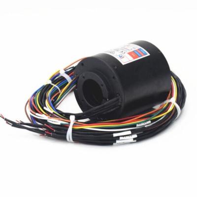 Military Aluminium alloy Industrial Slip Ring Solid Through Bore For Display