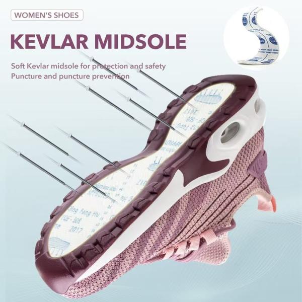 Anti Puncture / Smashing Safety Shoes For Women Steel Toe Cap Trainers