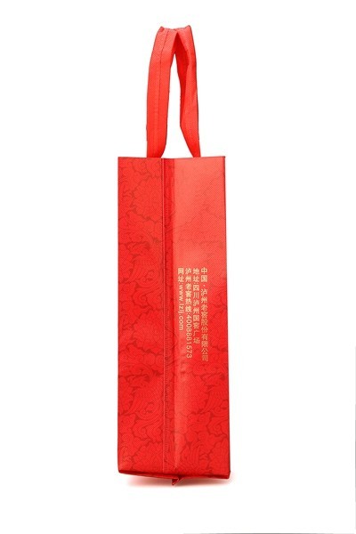 Colorful high quality gloss laminated custom non woven bag for wine