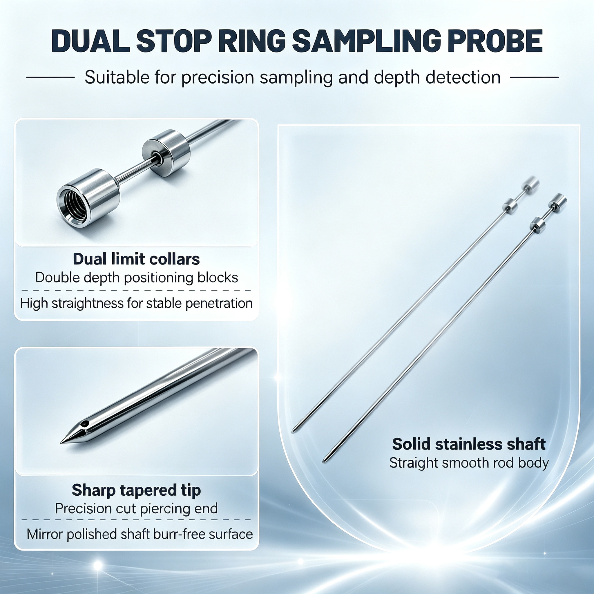 Customized Straight IVD Sampling Probe With Cylindrical Connection End