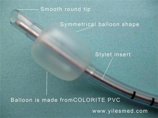Dispositif d'intubation trachéale détectable par rayons X avec connecteur Murphy Eye 15mm/22mm