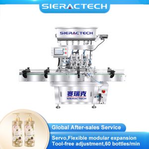 Automatic Underwear Disinfectant Detergent Filling Machine with Servo Piston