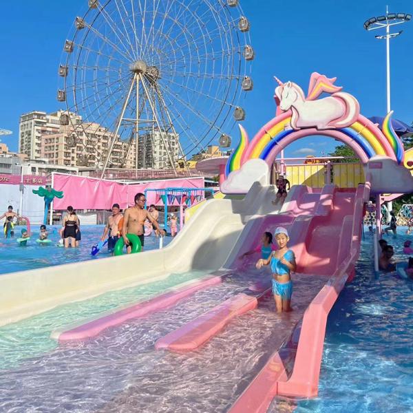 Eco Friendly Playground Splash Pad Plastic Steel Water Play Equipment