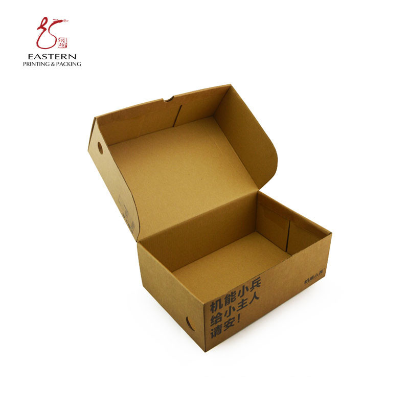 Логотип напечатал бумагу Kraft гофрированное Shoebox для ботинок спорт