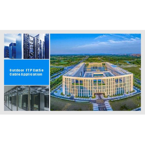 24AWG CAT5E FTP Outdoor PE Cable 100% Copper Solid Pass Fluke