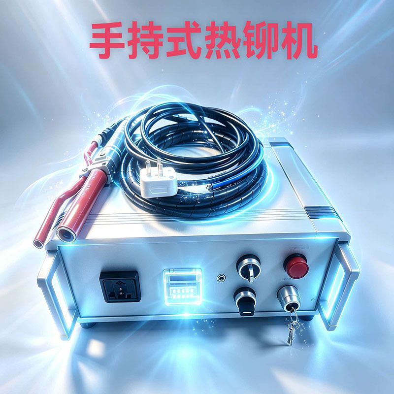 PLC-controlled hot riveting machine with touchscreen interface suitable for
