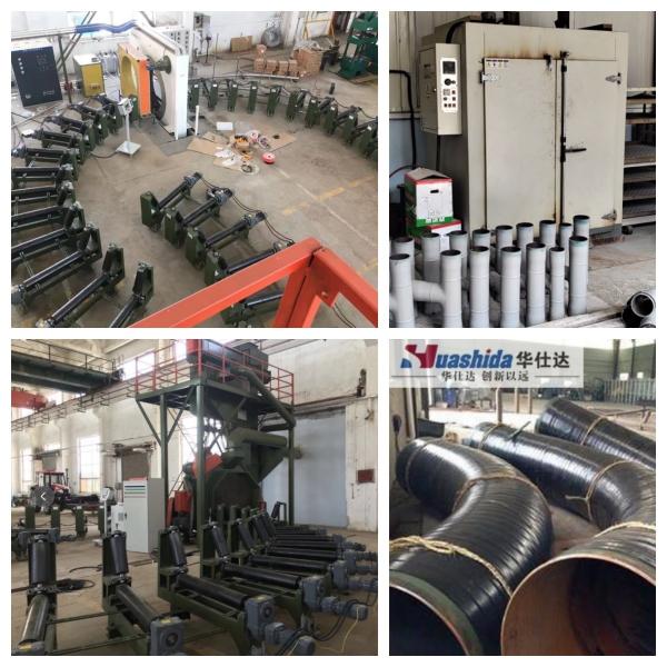 Ligne de revêtement 3LPE de 1400 mm pour tubes en acier de grand diamètre