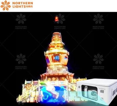 Projector de mapeamento de projeção de edifícios externos dinâmicos de vídeo 3D