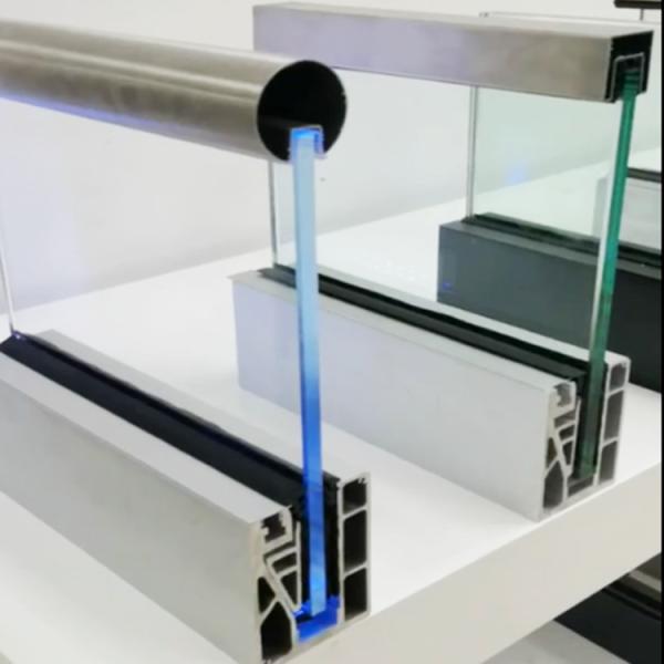 SGCC Tempered Glass U Channel Glass Railing with LED Light and Stable Structure for Modern Balcony Design