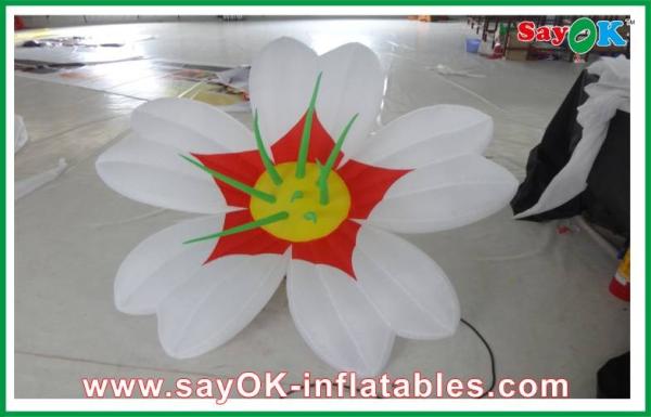 A flor inflável gigante da decoração de pano branco de 190T oxford conduziu a iluminação para o partido