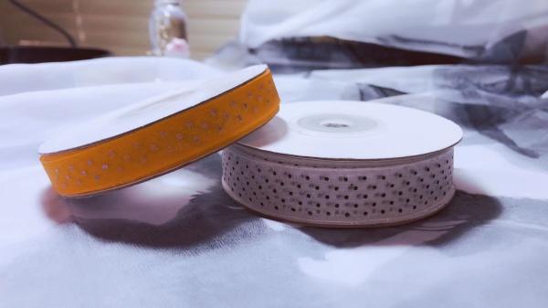 Customized Print Organza Ribbon with Logo For Wrapping Decoration Garment