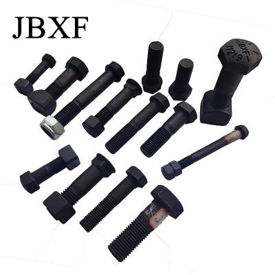 Black Hex Track Shoe Bolt And Nut 12.9 Grade Excavator Track Bolt Low Price