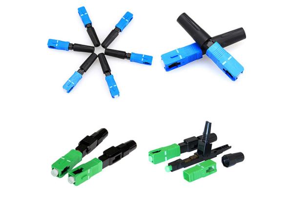 SC UPC SC APC 60mm Fiber Optic Connector , 0.3dB FTTH Fast Connector