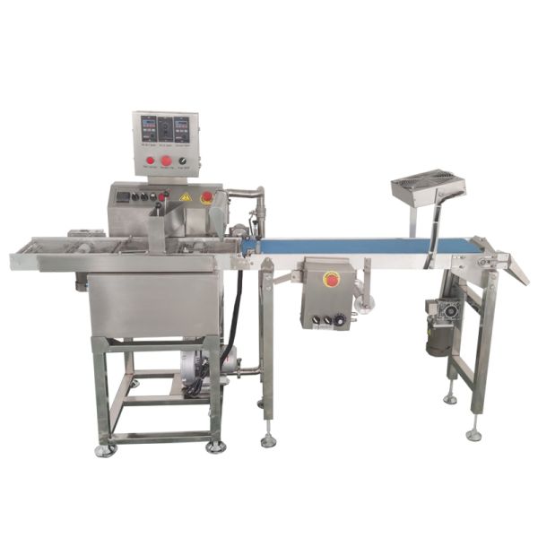 Dry Strawberry Chocolate Enrobing Machine Fruit Coating Production Equipment