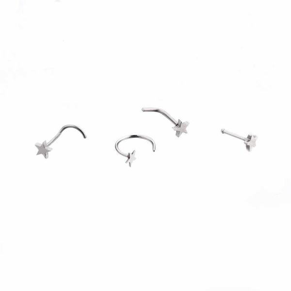 Fashion Jewelry Star Nose Studs Rings Pin Body Piercing Jewelry