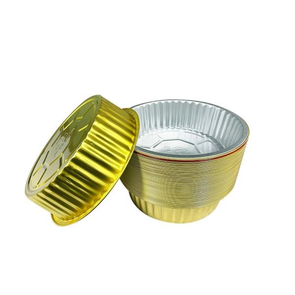 Container redondo em folha de alumínio para embalagens de alimentos