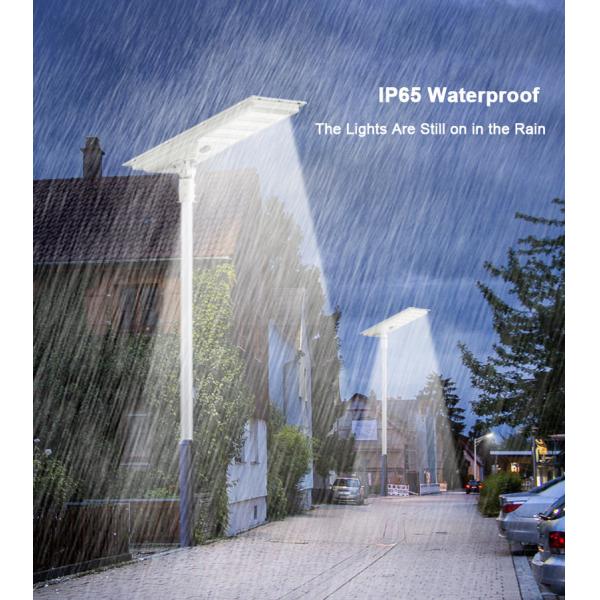Lampadaire solaire tout-en-un étanche IP65 batterie au lithium 12,8 V/36 Ah pour route extérieure