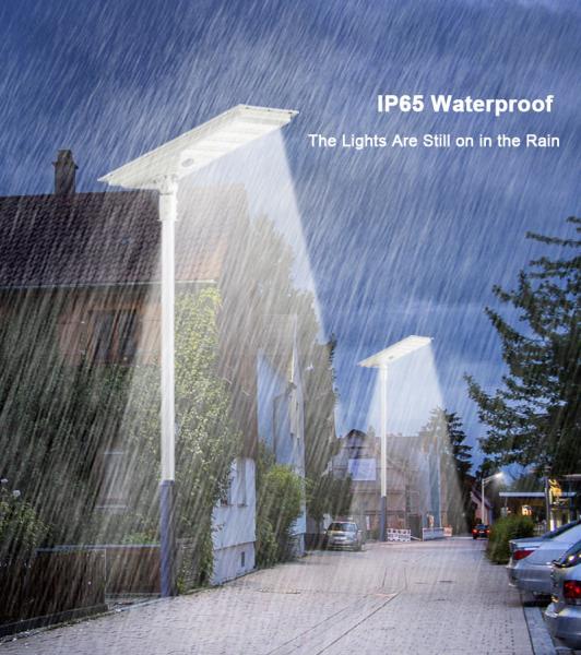 Aluminum All in One Outdoor LED Solar Street Light Intelligent Solar Charge Controller for 3-5 Rainy Days Lighting Time