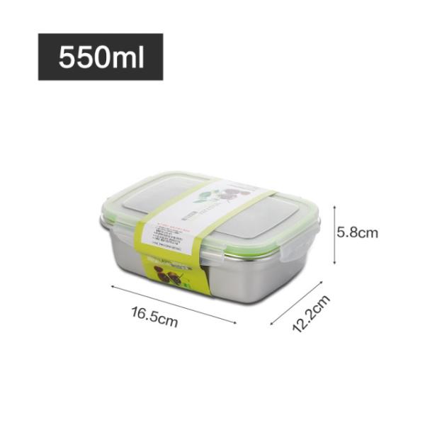 Non-Toxic 304 Stainless Steel Lunch Box Resistant to Food Acids Odorless and Tasteless