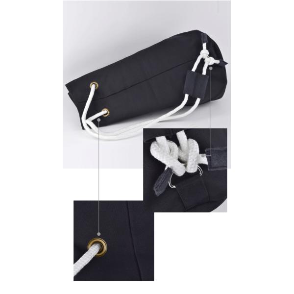 Large Capacity Canvas Sport Drawstring Bag Black Color 30 . 5 * 17 * 46CM