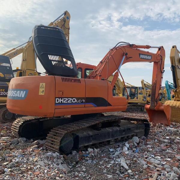 108kw Excavatrice utilisée Doosan Crawler Doosan DH220LC-7 d'occasion