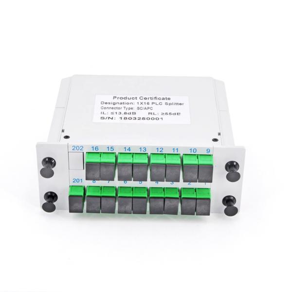 Divisor da fibra ótica da inserção de GPON LGX, conectores da caixa SC/APC da gaveta do divisor do PLC de FTTH