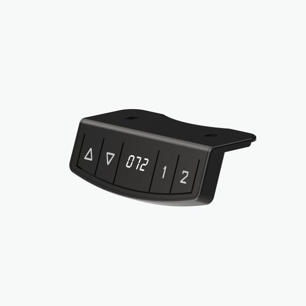 Escritorio de pie rodante alimentado por batería, montado en el centro