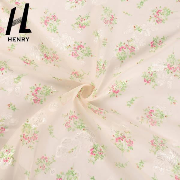 ODM Printed Chiffon Material Wedding Dress Tulle Fabric