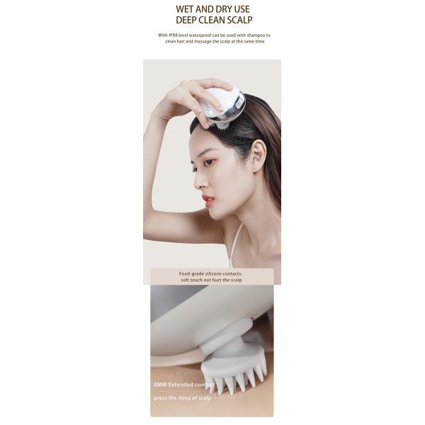 White ABS Plastic Electric Relaxation Massager Vibrating Hair Scalp Massage Machine OEM