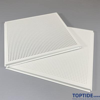High Strength Curved RAL9016 0.6mm Lay In Metal Ceiling Tiles Snap Type