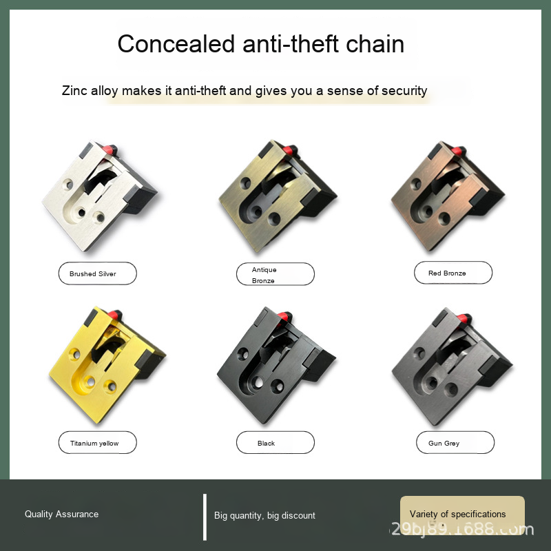 Modern Zinc Alloy Hotel Security Door Chain Concealed Anti-Theft Buckle Screw Installation 1-Year Door Window Accessories