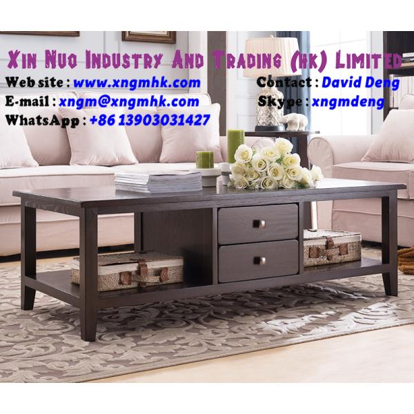Oak four drawer coffee table American coffee table living room furniture