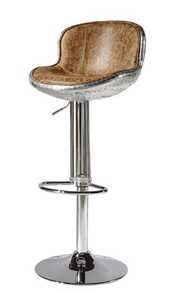 Contemporary Leather Counter Height Stools Top Grain Vintage Scratches Genuine Leather